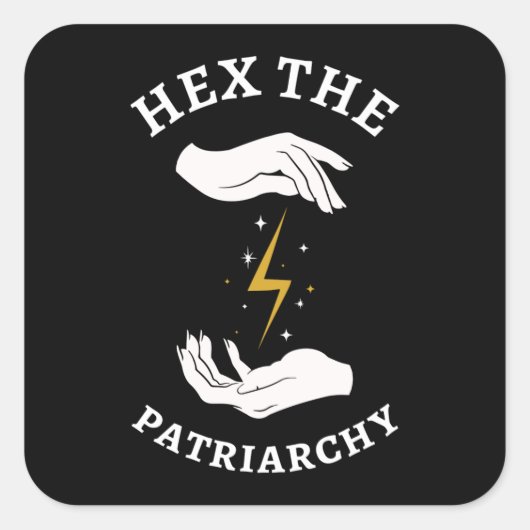 フェミニスト魔女 – Hex The Patrioarchy I スクエアシール (正面)