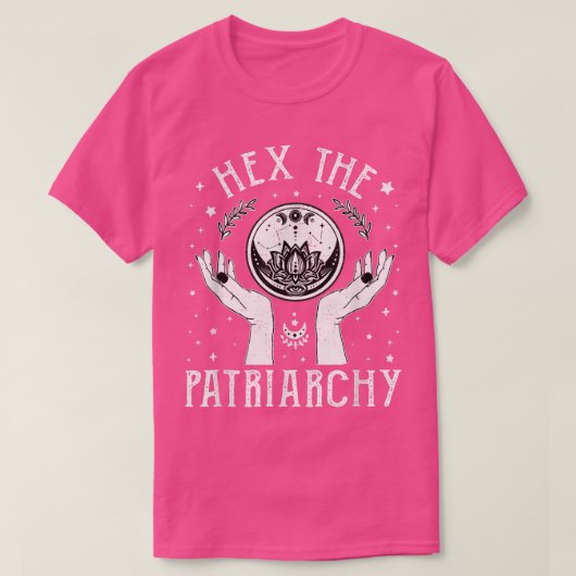 フェミニスト魔女Hex家父長制シャツ魔女Wome Tシャツ (デザイン正面)