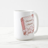 フェミニスト・アジェンダのガーリーな本のデザイン | かわいいピンク コーヒーマグカップ (正面右)