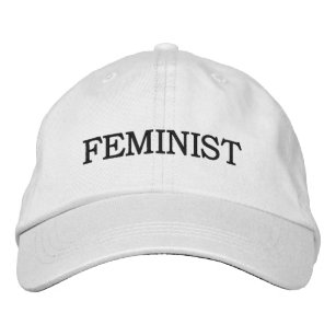 フェミニスト、ブラック文字 刺繍入りキャップ