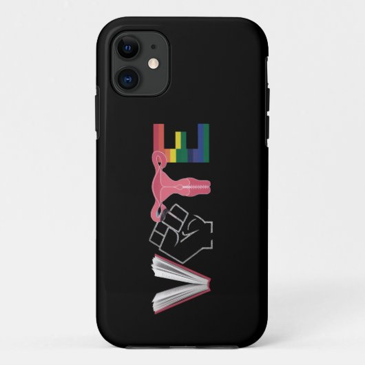 フェミニスト 女性の権利 検閲された本 LGBTQ 投票 Case-Mate iPhoneケース (裏面)