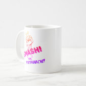 フェミニスト - 家父長制をぶっ壊せ - カラフル コーヒーマグカップ (正面左)