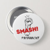 フェミニスト、家父長制ボタンを破る 缶バッジ (正面&裏面)