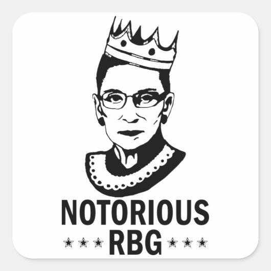 フェミニスト、悪名高きRBG、ルース・バダー・ギンズバーグ スクエアシール (正面)