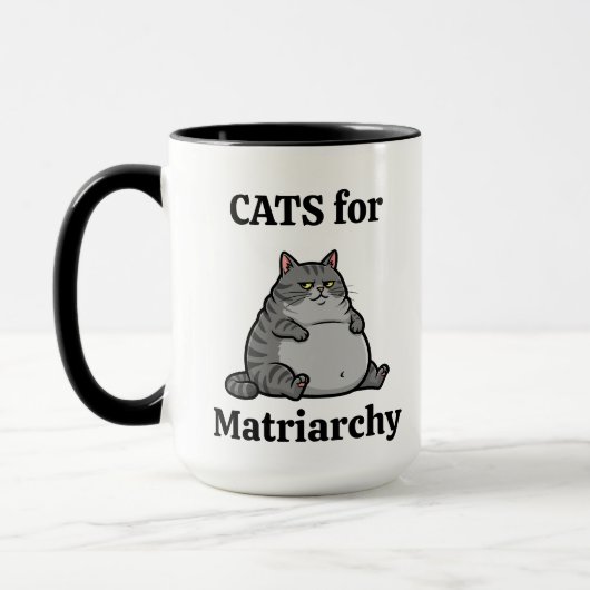 フェミニスト 猫ママ 気まぐれ 占星術 タロット マグカップ (左)
