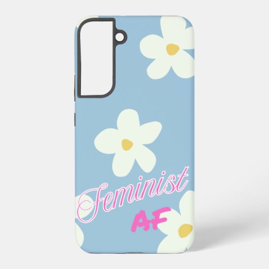 フェミニストAF -フローラデザインはっきりした、カラー –  SAMSUNG GALAXYケース (裏面)