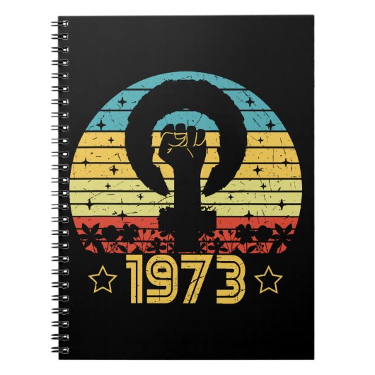 フェミニストRoe V Wade Rights 1973 Drawstringバッグ ノートブック (正面)