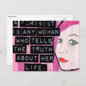 フェミニズムのはがき ポストカード (正面/裏面)