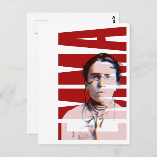 フェミニズムのアナキスト女性史、エマ・ゴールドマン ポストカード (正面/裏面)