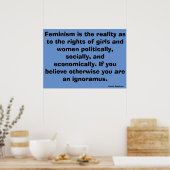フェミニズムのアートポスターby Debbie Davidshn - Gives ポスター (キッチン)