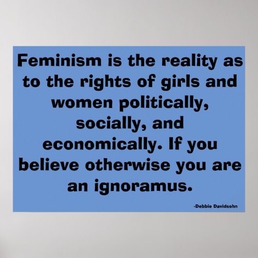 フェミニズムのアートポスターby Debbie Davidshn - Gives ポスター (正面)