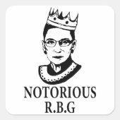 フェミニズムのギフト、悪名高いRBGのルース・バダー・ギンズバーグ スクエアシール (正面)