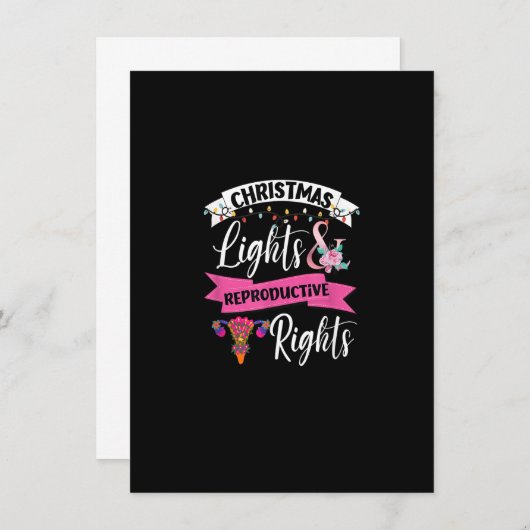 フェミニズムのクリスマスライトとリプロダクティブ権利Pr 招待状 (正面/裏面)
