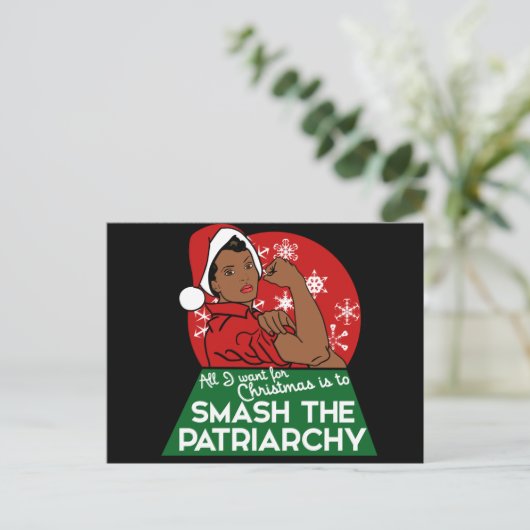 フェミニズムのクリスマス シーズンポストカード (スタンド正面)