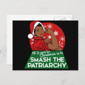 フェミニズムのクリスマス シーズンポストカード (正面/裏面)