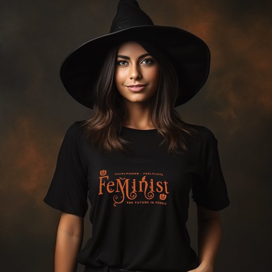 フェミニズムのゴシック様式ハロウィーンガールパワーセルフラブT- Tシャツ