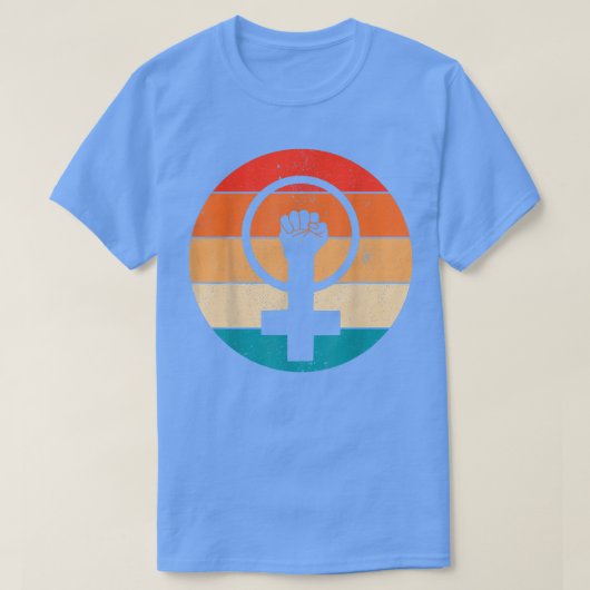 フェミニズムのシンボル女性の平等フェミニズムの女性 Tシャツ (デザイン正面)