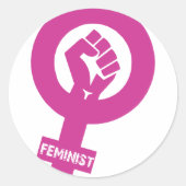 フェミニズムのジェンダー権利のシンボル ラウンドシール (正面)