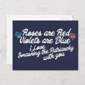 フェミニズムのバレンタインの日フェミニズム ポストカード (正面/裏面)