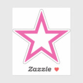 フェミニズムのピンクの星 – v6 シール (シート)