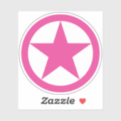 フェミニズムのピンクの星 – v7 シール (シート)