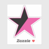 フェミニズムのピンクの星v2 シール (シート)