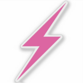 フェミニズムのピンクの稲妻 シール