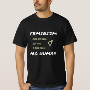 フェミニズムのプロの人間のスローガン Tシャツ