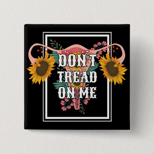 フェミニズムのプロの選択に踏み込まない 缶バッジ (正面)