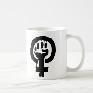 フェミニズムのロゴの記号のマグ コーヒーマグカップ