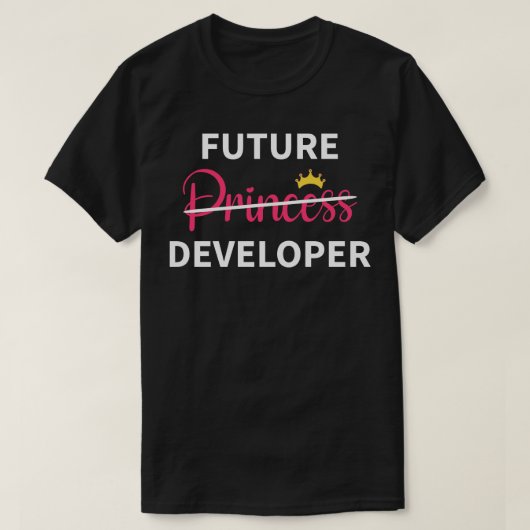 フェミニズムの女の子の未来の開発者I Tシャツ (デザイン正面)