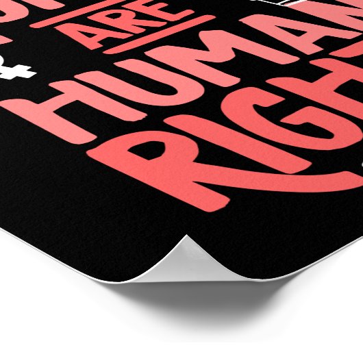 フェミニズムの女性の権利は人権 ポスター (角)