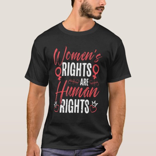フェミニズムの女性の権利は人権_1 Tシャツ (正面)