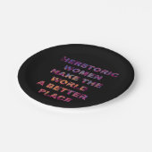 フェミニズムの女流物語の女性が世界を良くする ペーパープレート (アングル)