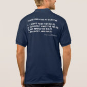 フェミニズムの父が娘のデートすることを守る ポロシャツ (裏面)