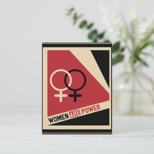 フェミニズムの芸術の政治的はがき ポストカード (スタンド正面)