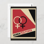 フェミニズムの芸術の政治的はがき ポストカード (正面/裏面)