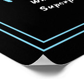 フェミニズムの超大国のスローガンは白を黒に ポスター (角)