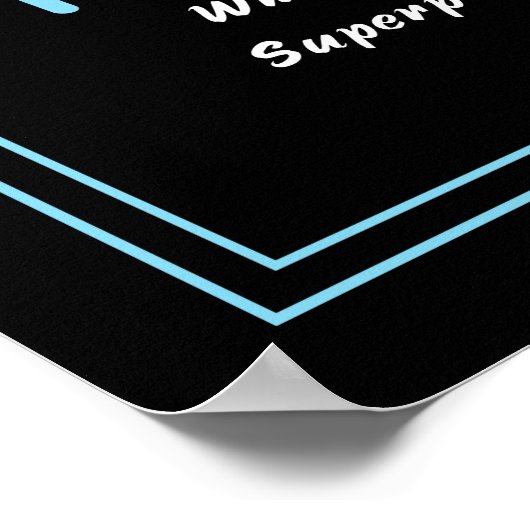 フェミニズムの超大国のスローガンは白を黒に ポスター (角)