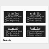 フェミニズムの魔女がリストを作る 長方形シール (シート)