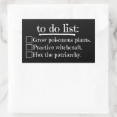 フェミニズムの魔女がリストを作る 長方形シール (バッグ)