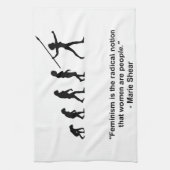 フェミニズムは根本的な概念です キッチンタオル (縦)
