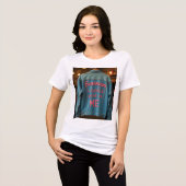 フェミニズムは私に良く見える トライブレンドTシャツ (正面全面)