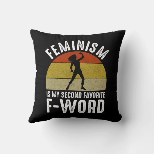 フェミニズムは私のお気に入りの第二のFワードである クッション (裏面)