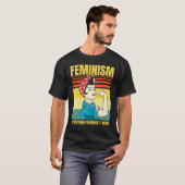フェミニズムは私のお気に入りの第2の言葉フェミニストRet Tシャツ (正面フル)