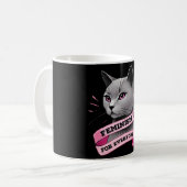 フェミニズムは誰でもプロのフェミニズムの猫 コーヒーマグカップ (正面左)