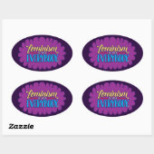 フェミニズムはEveryone Stickersのためにある 楕円形シール (シート)