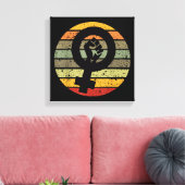 フェミニズムデザインレトロヴィンテージ, 70s 80s 90s キャンバスプリント (インサイチュ (リビング))