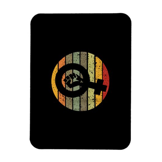 フェミニズムデザインレトロヴィンテージ, 70s 80s 90s マグネット (縦)