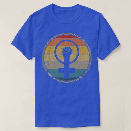 フェミニズム女性の平等女性アップ女性解放運動ヴィンテージ Tシャツ (デザイン正面)